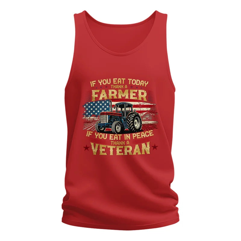 Image of If You Eat Today Thank a Farmer If You Eat in Peace Thank a Veteran - Unisex Jersey Tank