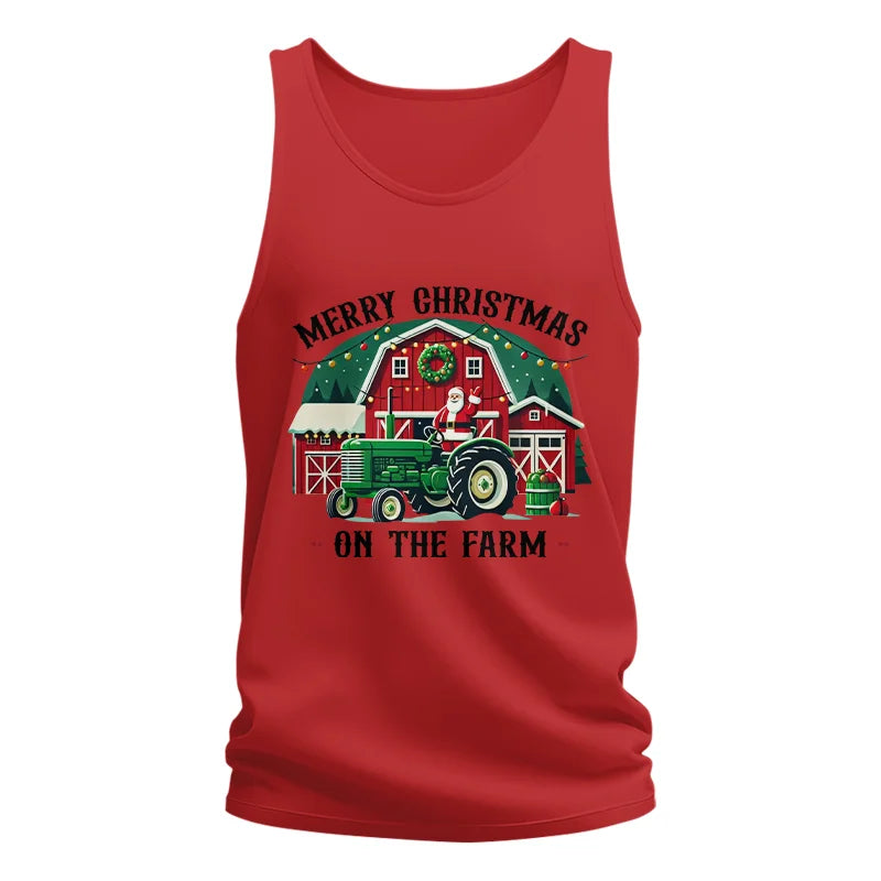 Image of Merry Christmas On The Farm 1 - Unisex Jersey Tank