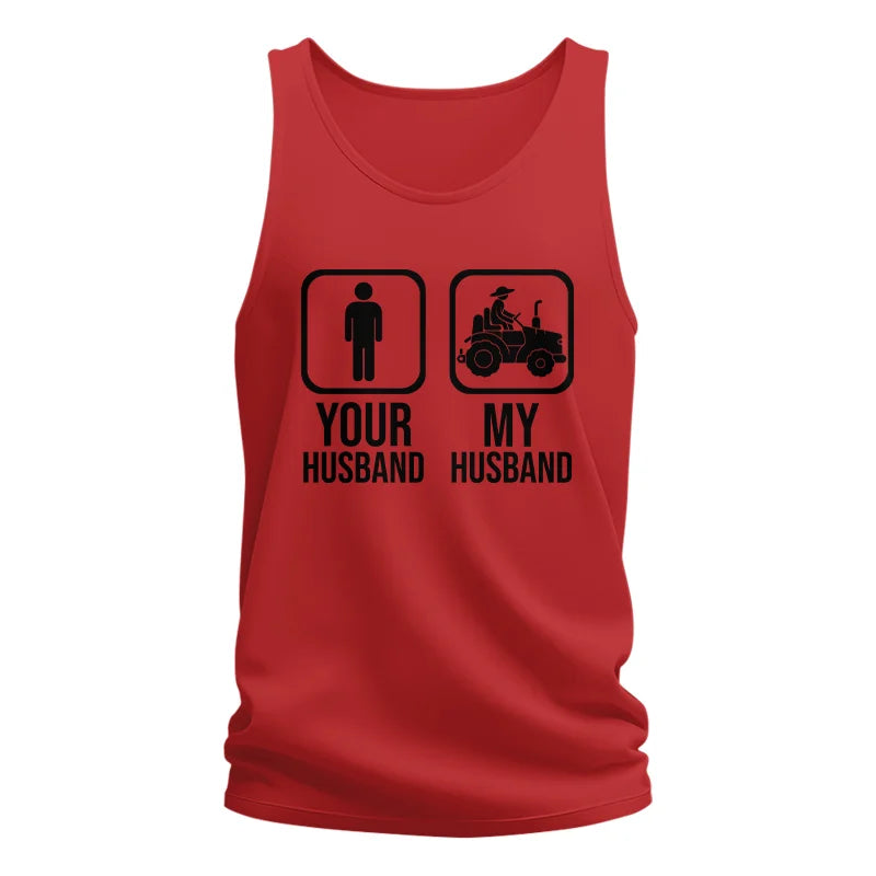 My Husband Is Cooler Than Yours Funny Farm Tractor 2 - Unisex Jersey Tank