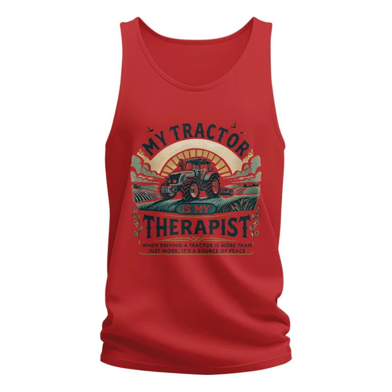 Image of My Tractor Is My Therapist - Unisex Jersey Tank