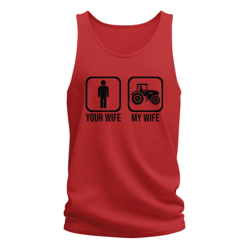 Image of My Wife Is Cooler Than Yours Funny Farm Tractor 2 - Unisex Jersey Tank