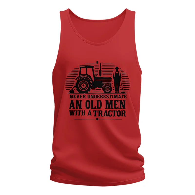 Image of Never Underestimate An Old Men With A Tractor - Unisex Jersey Tank