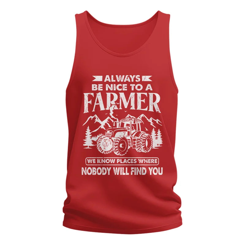 Nice Farmer Funny Tractor Rancher Farming - Unisex Jersey Tank