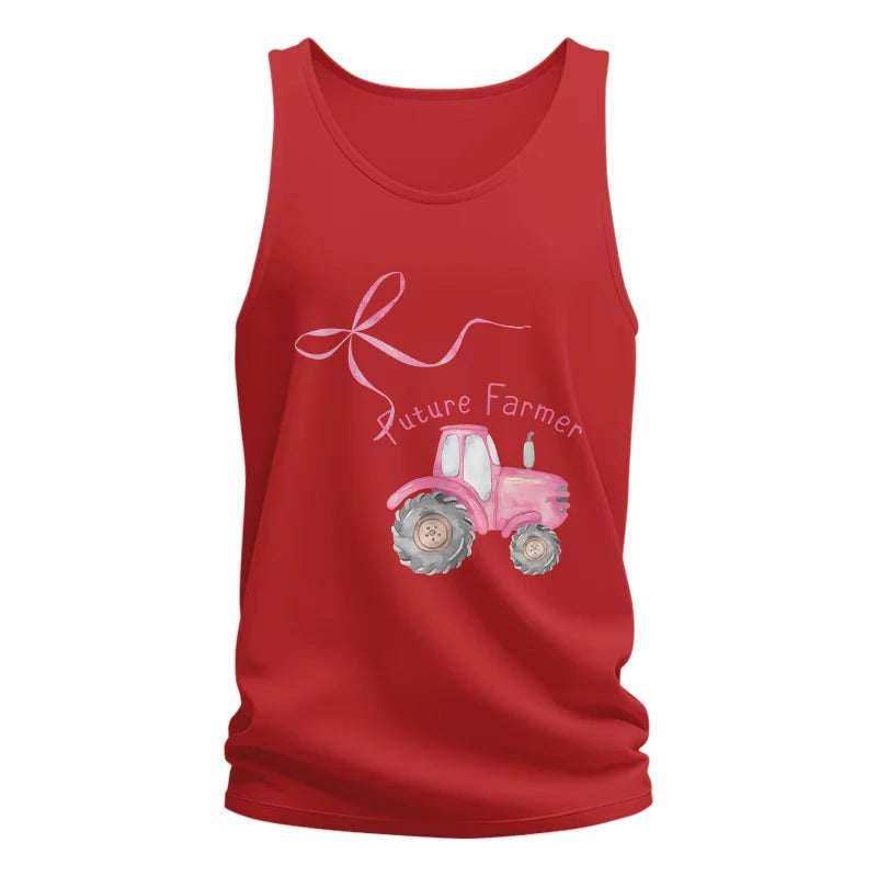 Pink Bow Cute Tractor - Unisex Jersey Tank