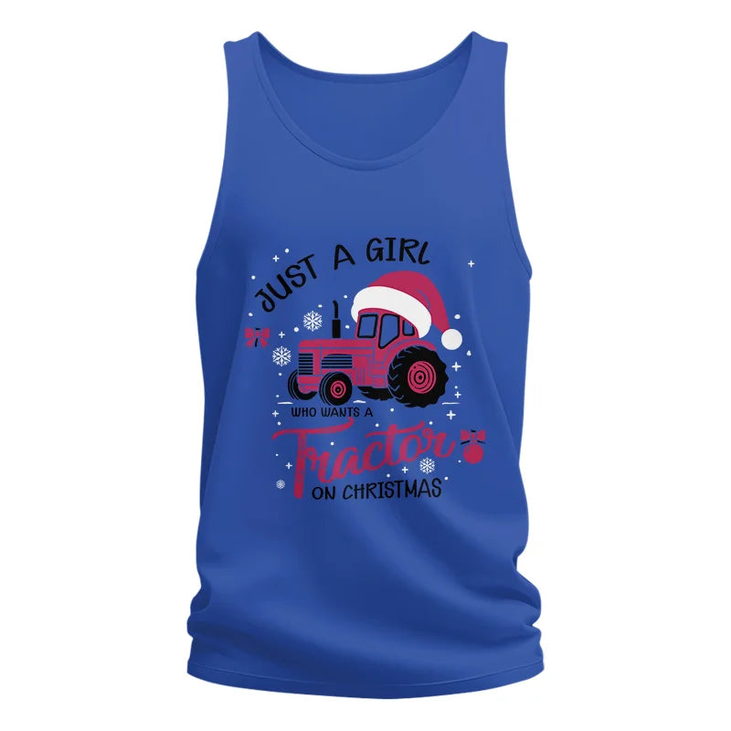 Image of Just A Girl Who Want A Tractor On Christmas - Unisex Jersey Tank