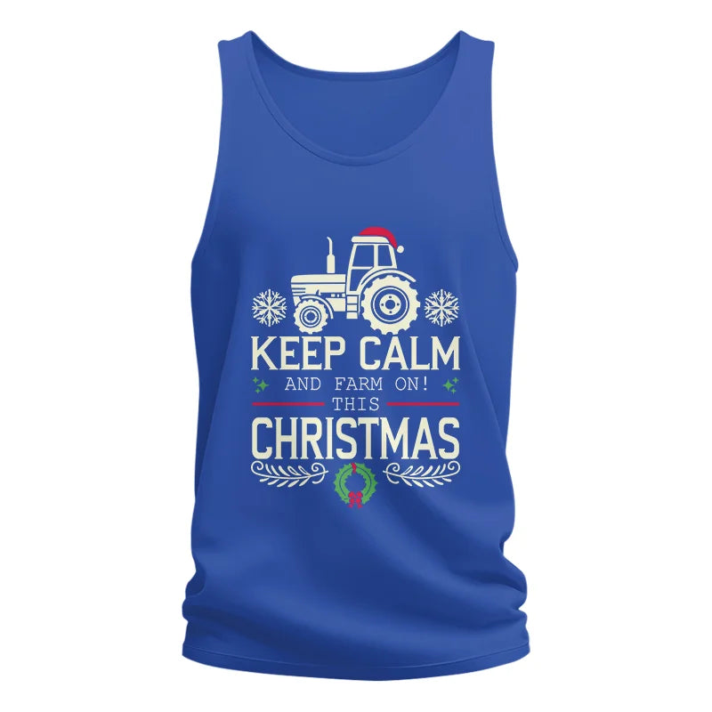 Keep Calm And Farm On! This Christmas - Unisex Jersey Tank