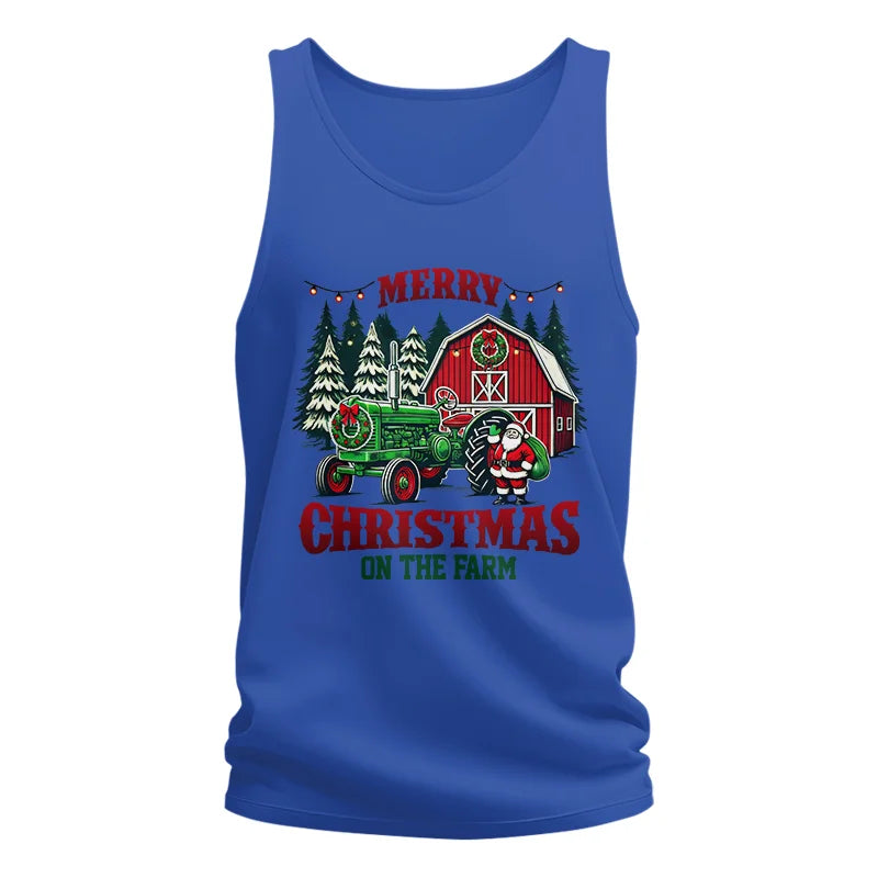 Image of Merry Christmas On The Farm 3 - Unisex Jersey Tank