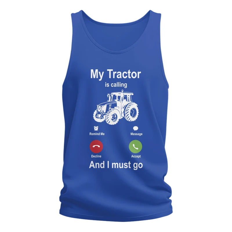 Image of My Tractor Is Calling - Unisex Jersey Tank