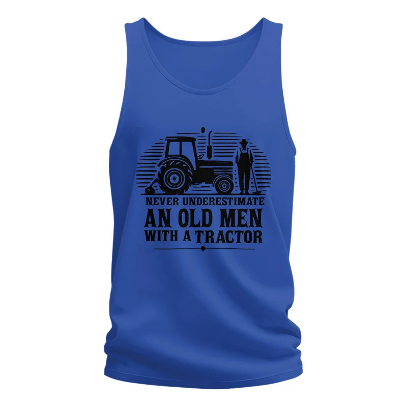 Image of Never Underestimate An Old Men With A Tractor - Unisex Jersey Tank