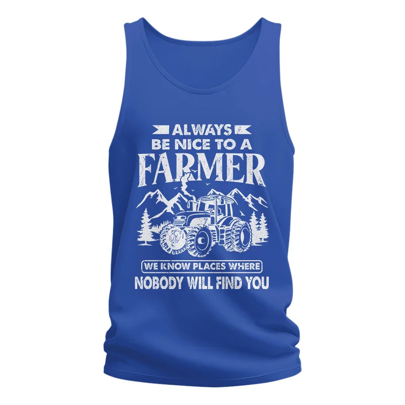 Image of Nice Farmer Funny Tractor Rancher Farming - Unisex Jersey Tank