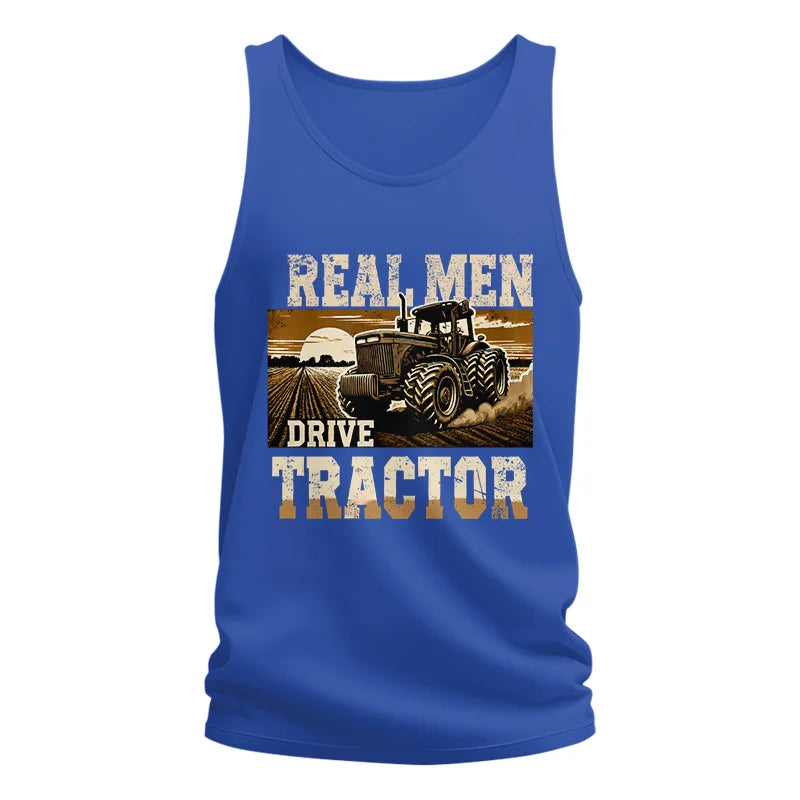 Image of Real Men Drive Tractor - Unisex Jersey Tank