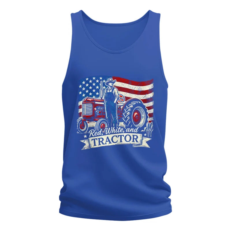 Red White And Tractor - Unisex Jersey Tank