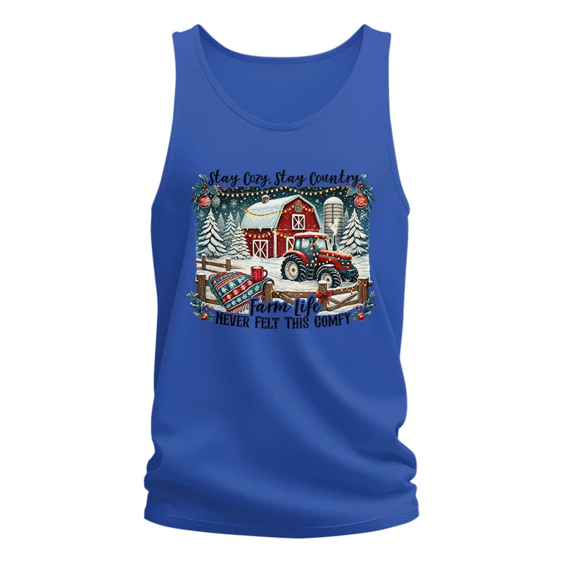 Stay Cozy_Stay Country_Farm Life Never Felt This Comfy 3 - Unisex Jersey Tank