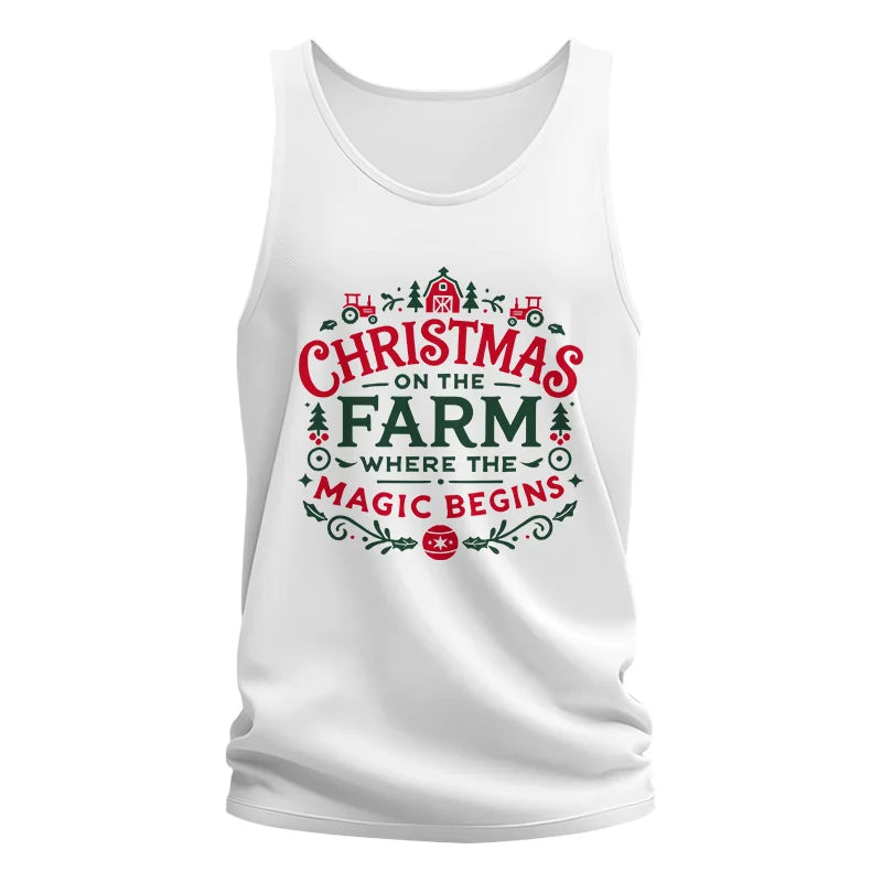 Christmas on the Farm Where the Magic Begins! 1 - Unisex Jersey Tank