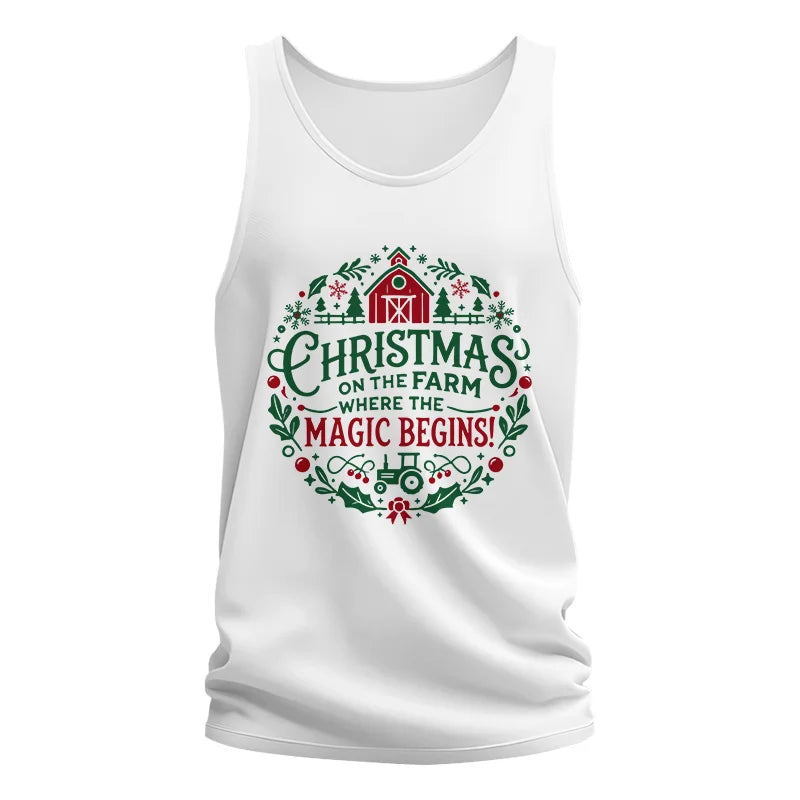 Image of Christmas on the Farm Where the Magic Begins! 2 - Unisex Jersey Tank