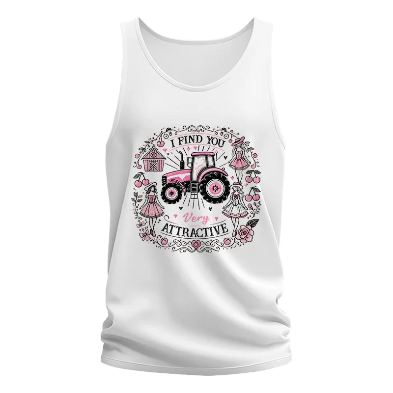 I Find You Very Attractive Pink Cherry - Unisex Jersey Tank