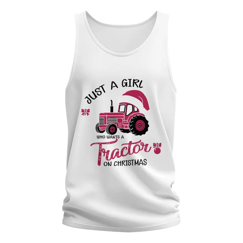 Image of Just A Girl Who Want A Tractor On Christmas - Unisex Jersey Tank