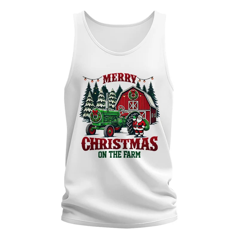 Merry Christmas On The Farm 3 - Unisex Jersey Tank