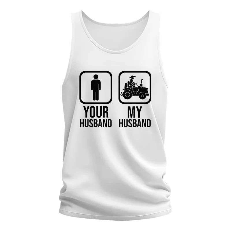 My Husband Is Cooler Than Yours Funny Farm Tractor 2 - Unisex Jersey Tank