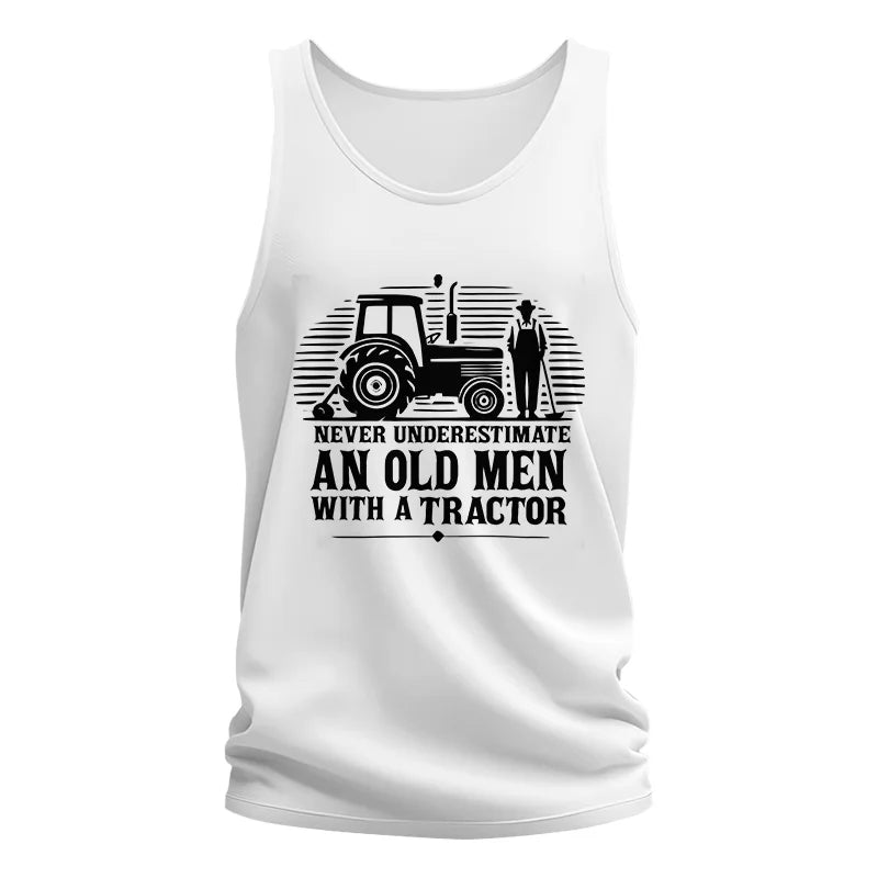 Image of Never Underestimate An Old Men With A Tractor - Unisex Jersey Tank