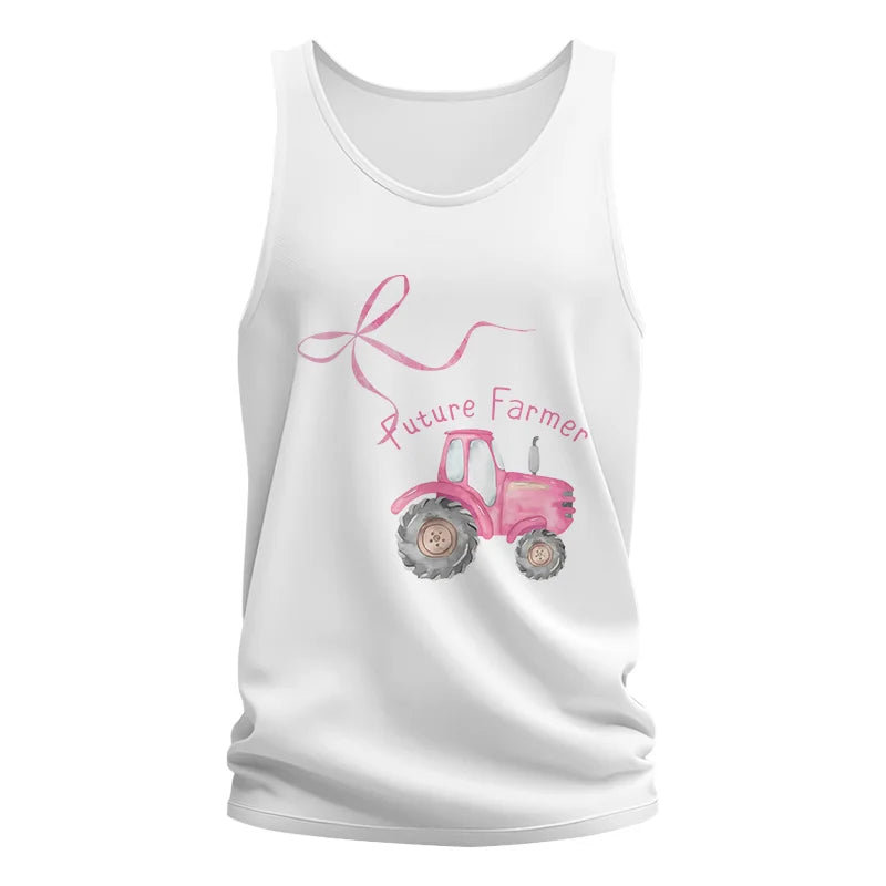 Pink Bow Cute Tractor - Unisex Jersey Tank