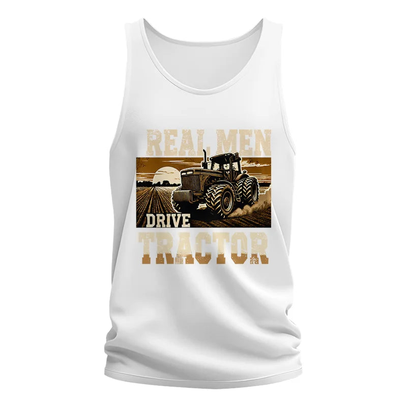 Image of Real Men Drive Tractor - Unisex Jersey Tank