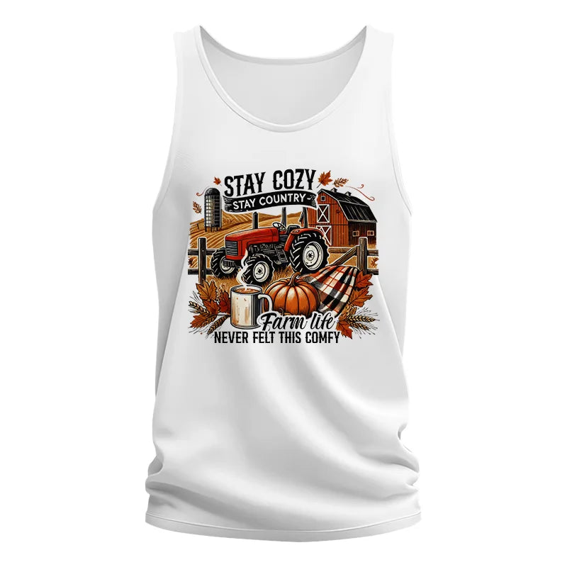 Image of Stay Cozy_Stay Country_Farm Life Never Felt This Comfy - Unisex Jersey Tank