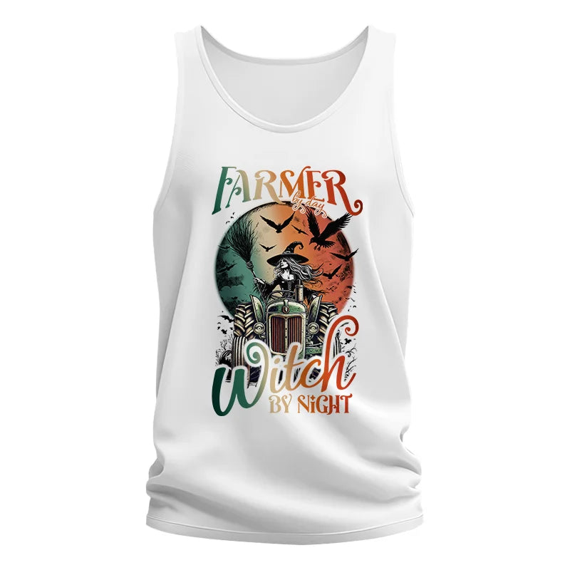 Image of Tractor Halloween Farmer By Day Witch By Night - Unisex Jersey Tank