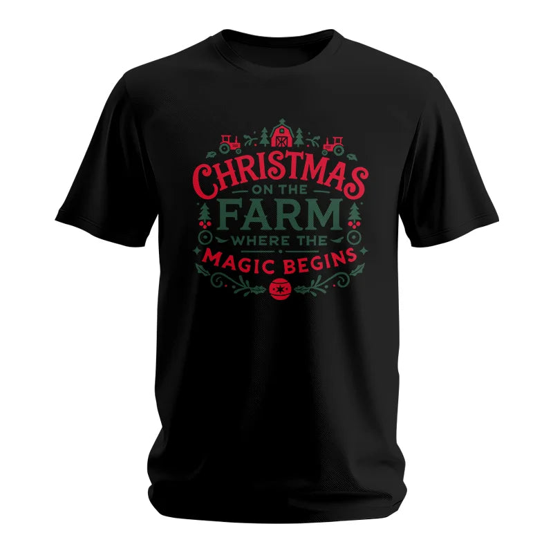 Image of Christmas on the Farm Where the Magic Begins! 1 - Unisex Softstyle T-Shirt