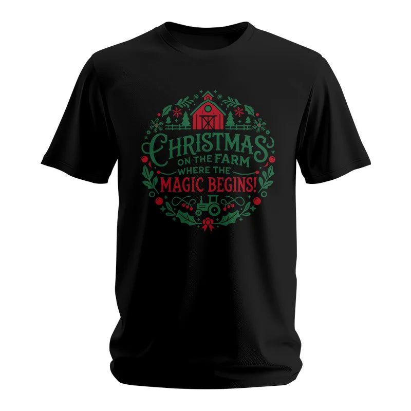 Image of Christmas on the Farm Where the Magic Begins! 2 - Unisex Softstyle T-Shirt