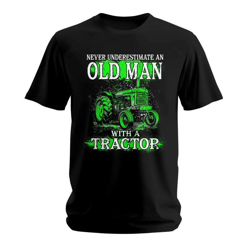 Image of Funny Quote Never Underestimate Old Man Tractor - Unisex Softstyle T-Shirt