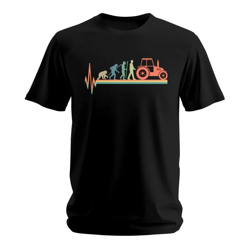 Heartbeat Evolution Farmer Tractor Agriculture Vintage - Unisex Softstyle T-Shirt