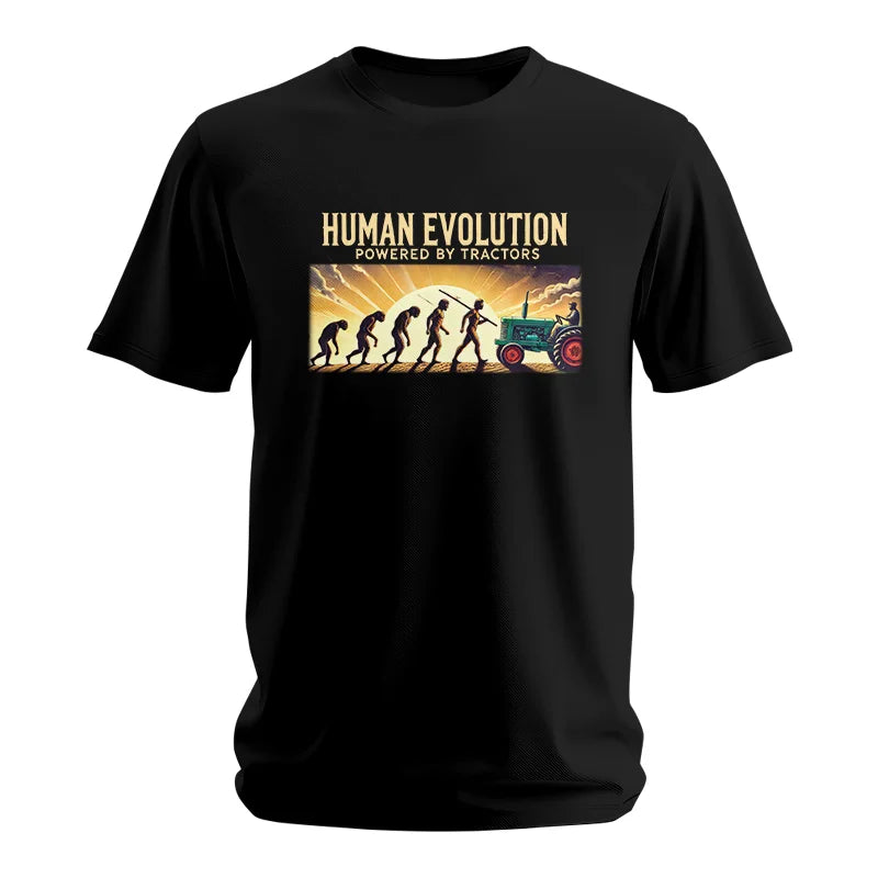 Human Evolution Powered By Tractors - Unisex Softstyle T-Shirt