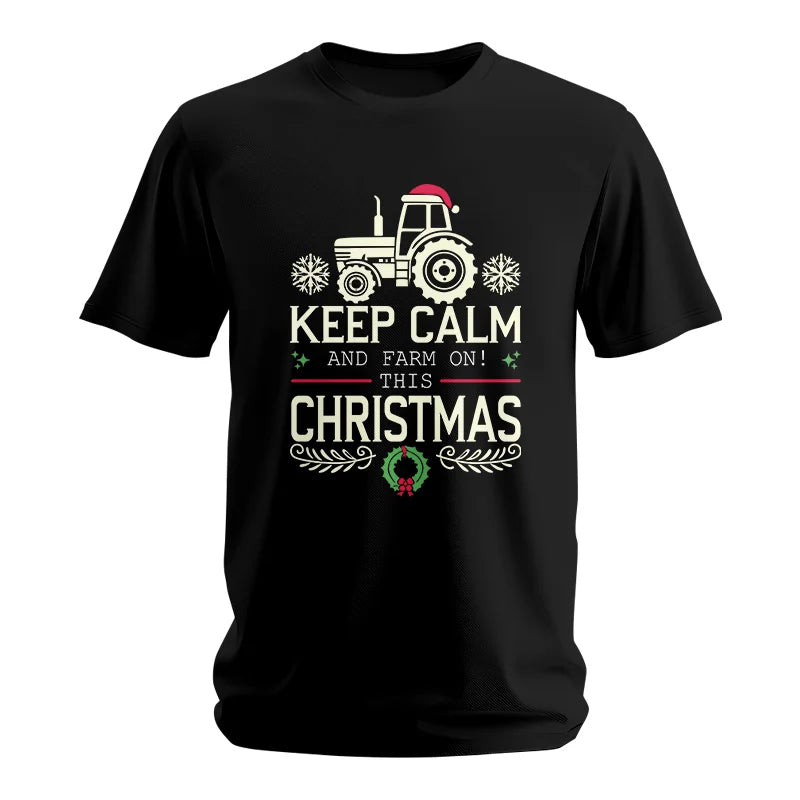 Image of Keep Calm And Farm On! This Christmas - Unisex Softstyle T-Shirt