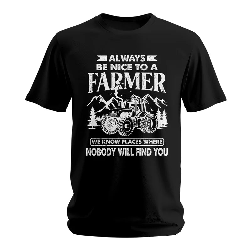 Nice Farmer Funny Tractor Rancher Farming - Unisex Softstyle T-Shirt