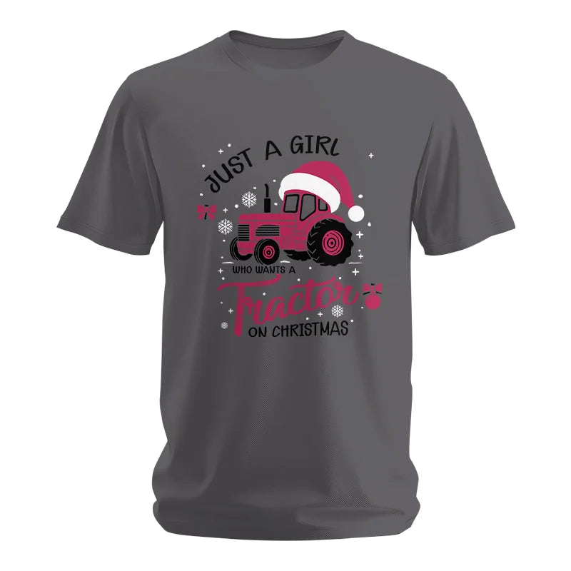 Image of Just A Girl Who Want A Tractor On Christmas - Unisex Softstyle T-Shirt