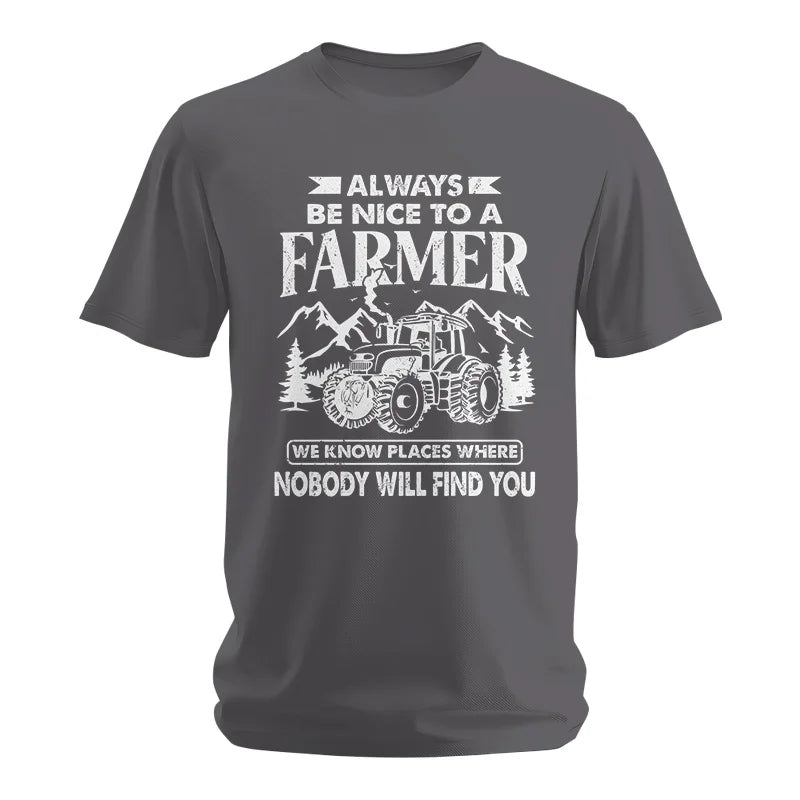 Nice Farmer Funny Tractor Rancher Farming - Unisex Softstyle T-Shirt