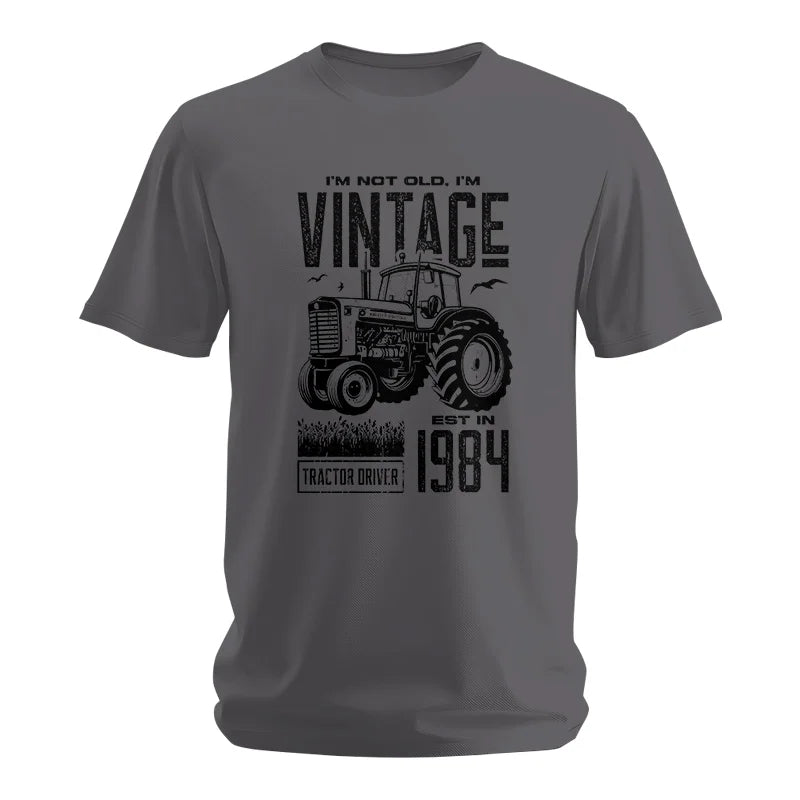 Vintage Tractor Farmer Birthday Born In 1984 1 - Unisex Softstyle T-Shirt