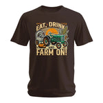 Eat Drink and Farm On - Unisex Softstyle T-Shirt