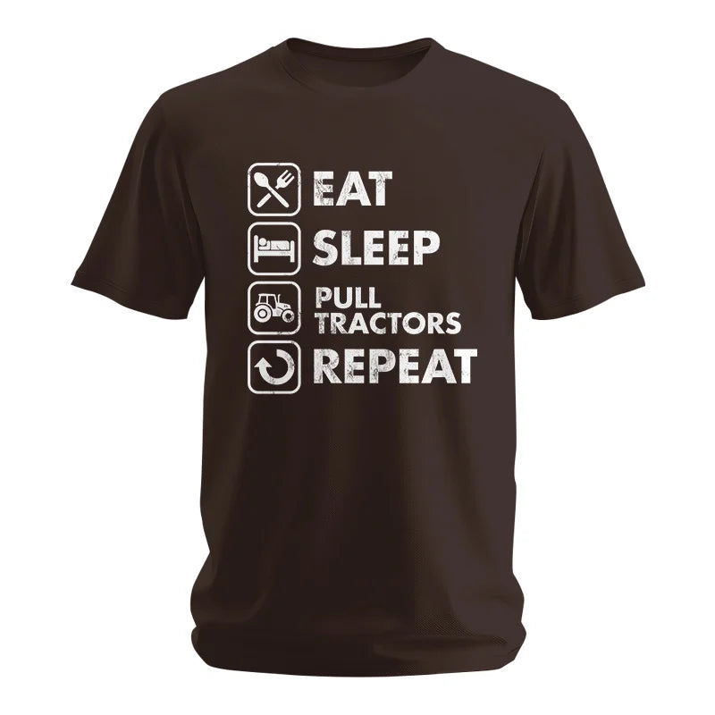 Eat Sleep Pull Tractors Repeat - Unisex Softstyle T-Shirt