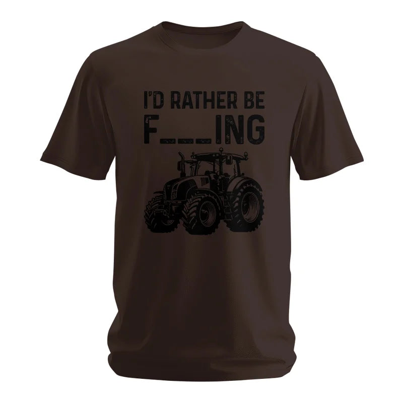 Funny I Would Rather Be Farming Tractor 1 - Unisex Softstyle T-Shirt