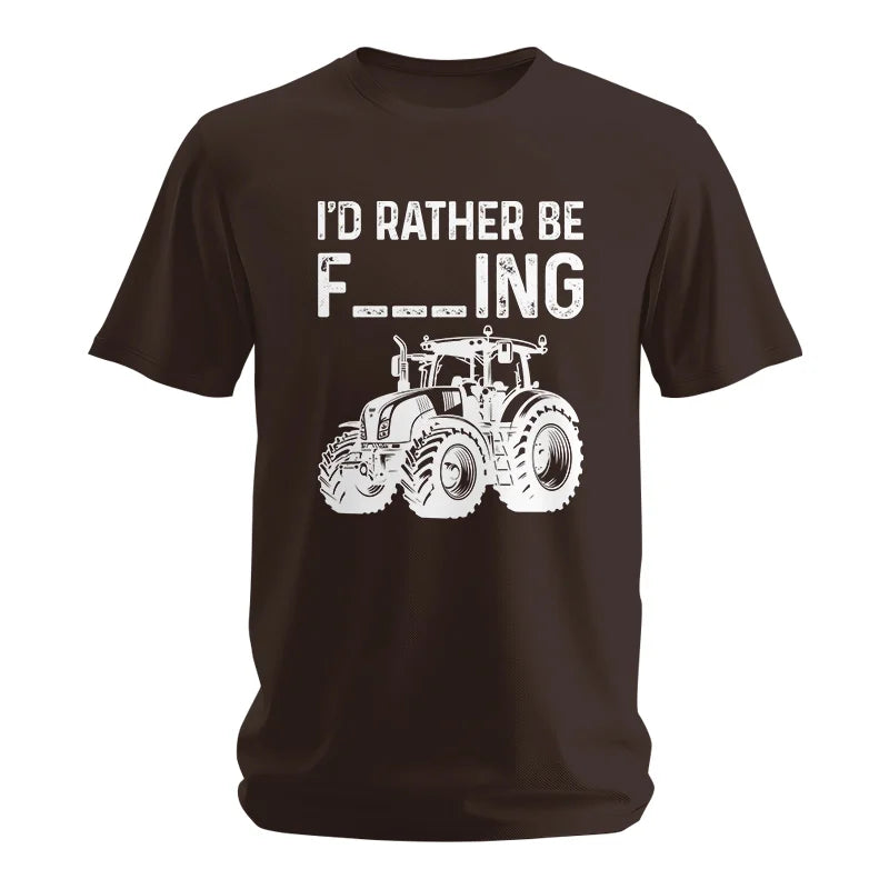 Funny I Would Rather Be Farming Tractor 2 - Unisex Softstyle T-Shirt