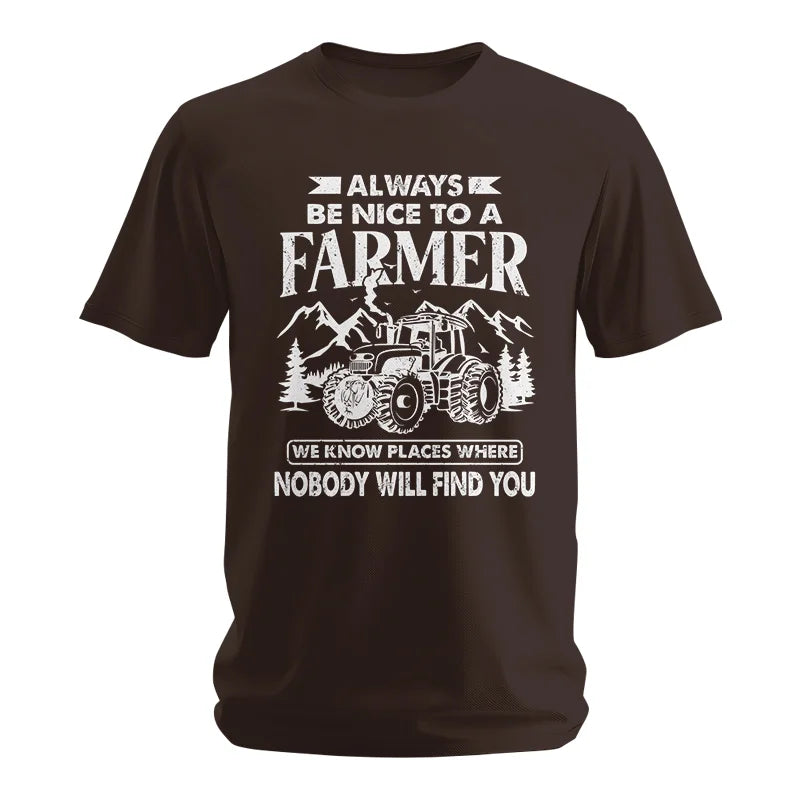 Nice Farmer Funny Tractor Rancher Farming - Unisex Softstyle T-Shirt