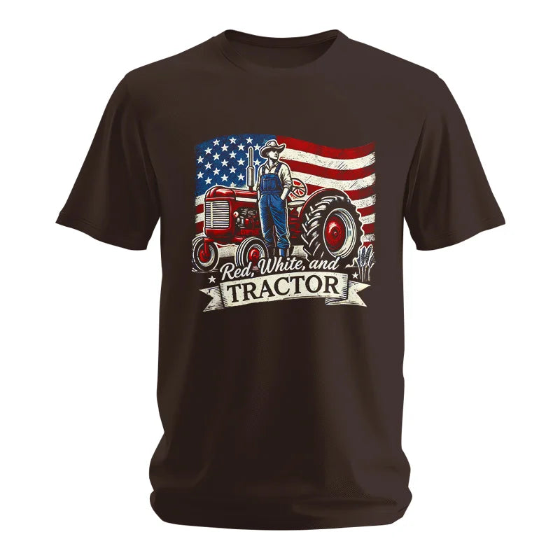 Image of Red White And Tractor - Unisex Softstyle T-Shirt