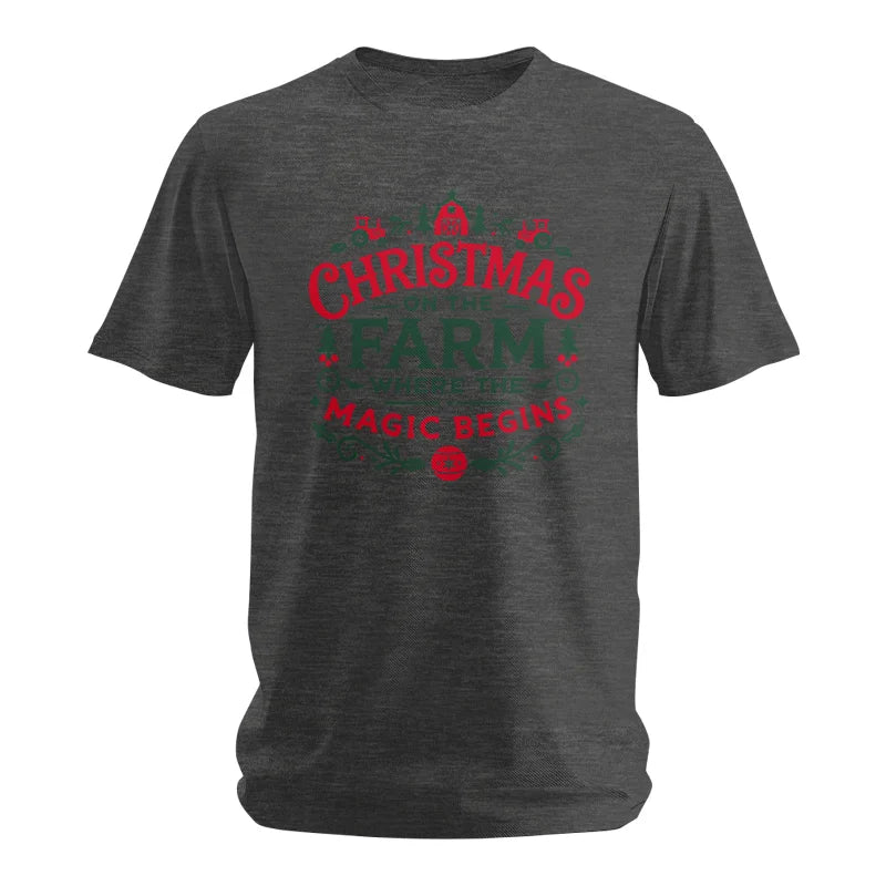 Image of Christmas on the Farm Where the Magic Begins! 1 - Unisex Softstyle T-Shirt