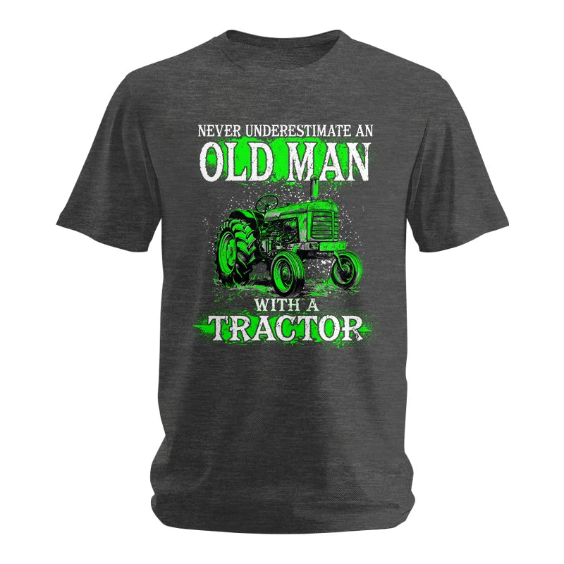 Image of Funny Quote Never Underestimate Old Man Tractor - Unisex Softstyle T-Shirt