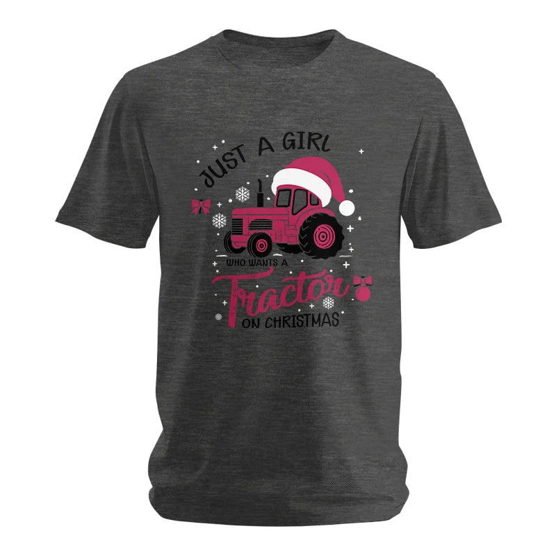 Just A Girl Who Want A Tractor On Christmas - Unisex Softstyle T-Shirt