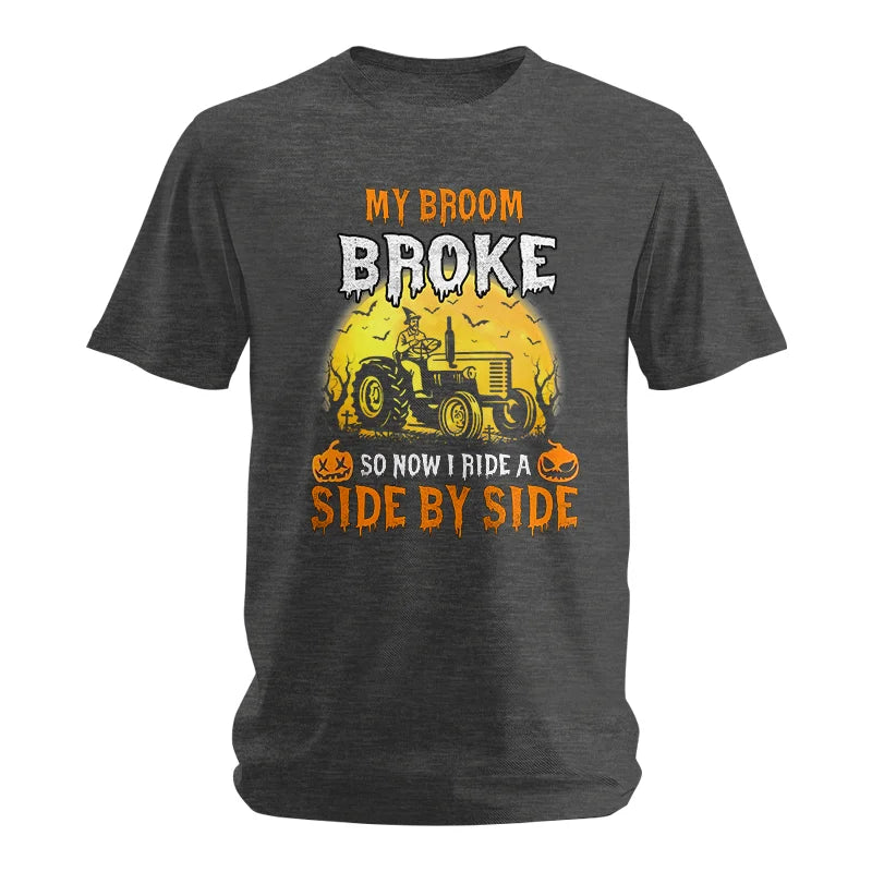 Image of My Broom Broke_I Have A Tractor Halloween - Unisex Softstyle T-Shirt