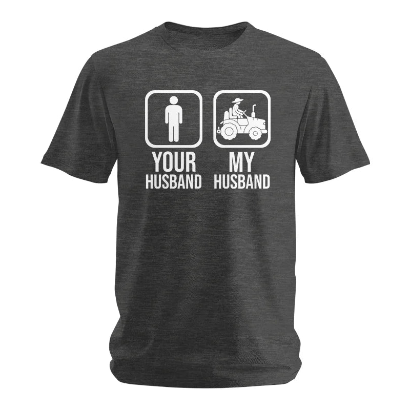 Image of My Husband Is Cooler Than Yours Funny Farm Tractor 1 - Unisex Softstyle T-Shirt