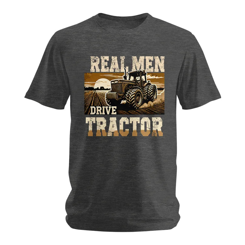 Image of Real Men Drive Tractor - Unisex Softstyle T-Shirt